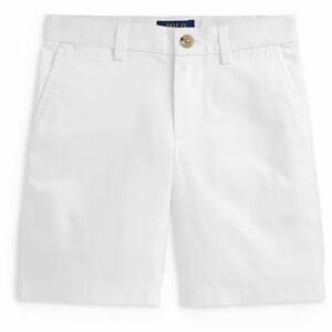 Ralph Lauren White Cotton Chino Kids Shorts